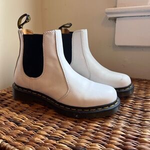 Dr. Martens White Chelsea Boots